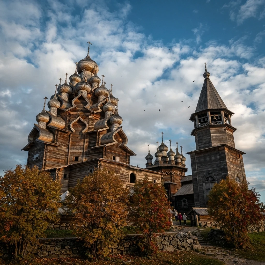 Кижский погост на острове Кижи в Республике Карелия