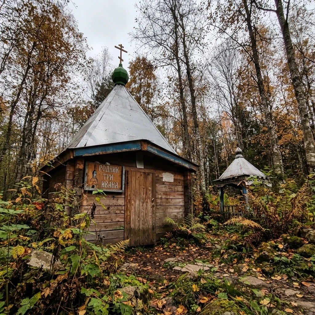 Родник Три Ивана в Медвежьегорском районе Карелии