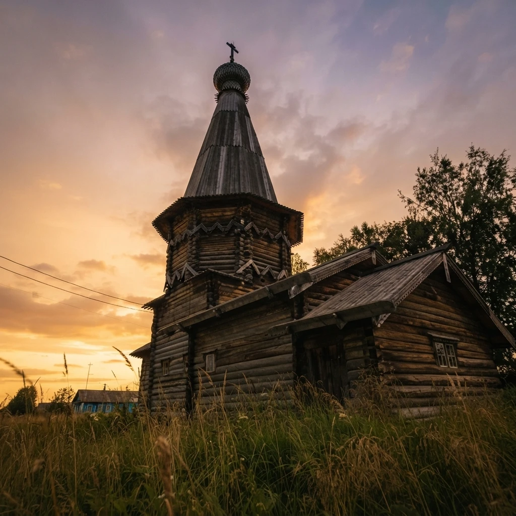 Успенская церковь в Космозере в Республике Карелия